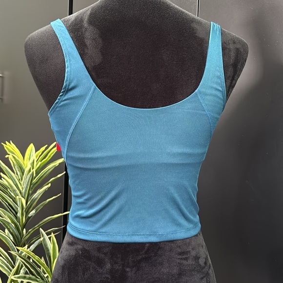 TARA The Gym People Long line,v-neck removable pad shelf bra,full coverage,aqua - Picture 3 of 10